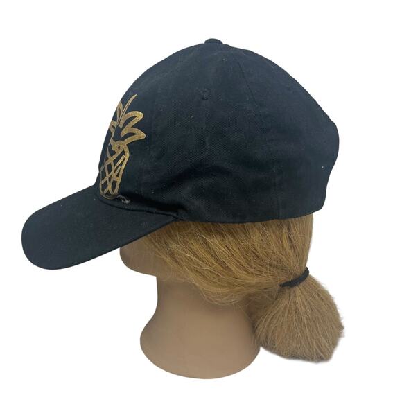 Surfware Hawaiian Classics Hat Men's Adjustable Black Gold Pineapple - Picture 7 of 8